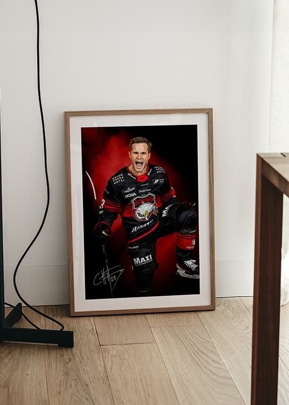 Poster Christoffer Forsberg #23 Malmö Redhawks No2 2024/2025 crossfade