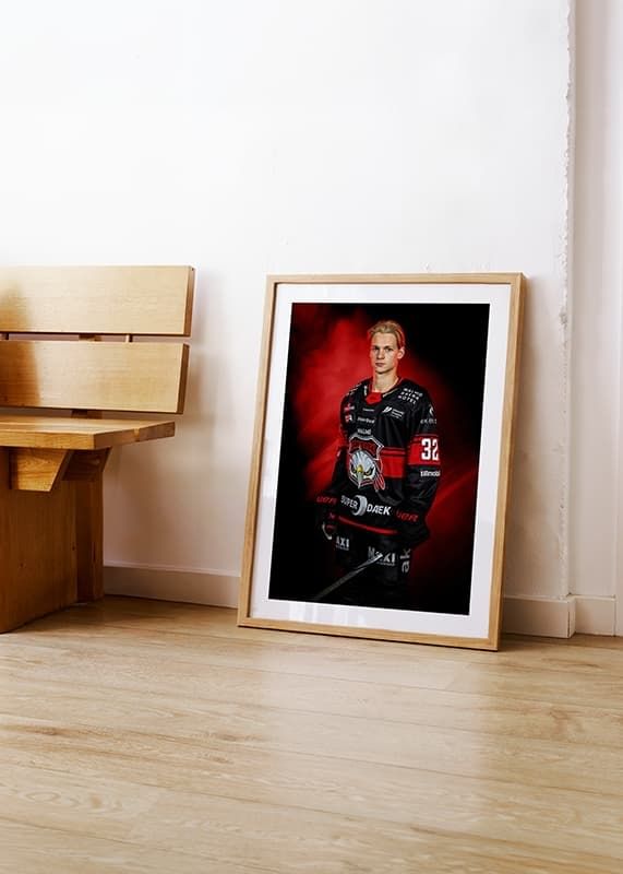 Poster Joona Ikonen #32 Malmö Redhawks No1 2024/2025 crossfade