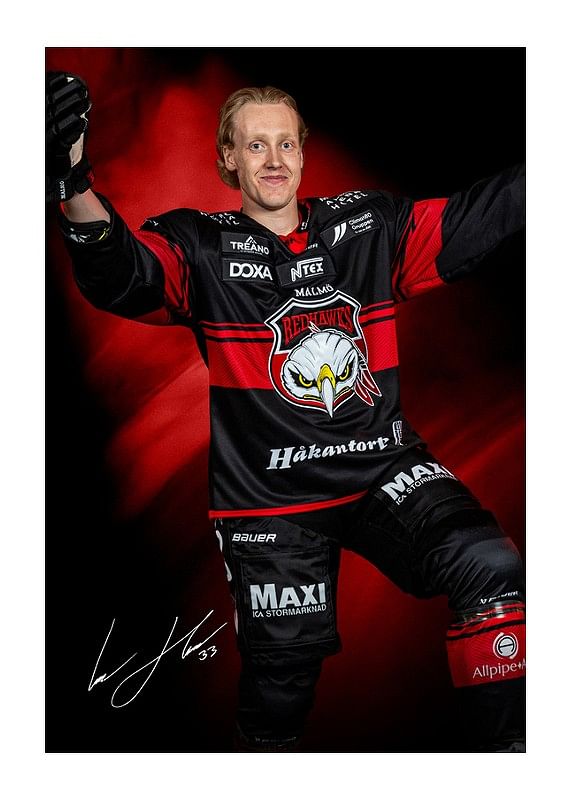 Poster Lassi Thomson #33 Malmö Redhawks No2 2024/2025