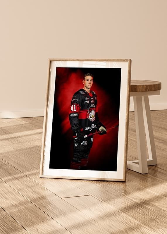 Poster Joseph Berger #41 Malmö Redhawks No1 2024/2025 crossfade