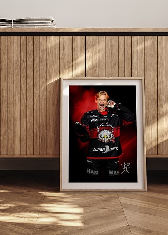 Poster Albert Sjöberg #53 Malmö Redhawks No2 2024/2025 crossfade