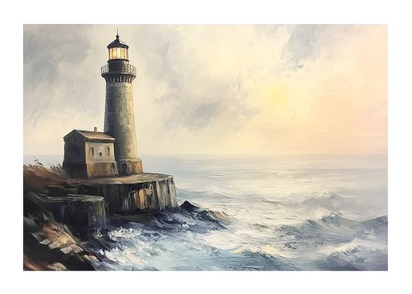 Plagát Lighthouse At Dusk