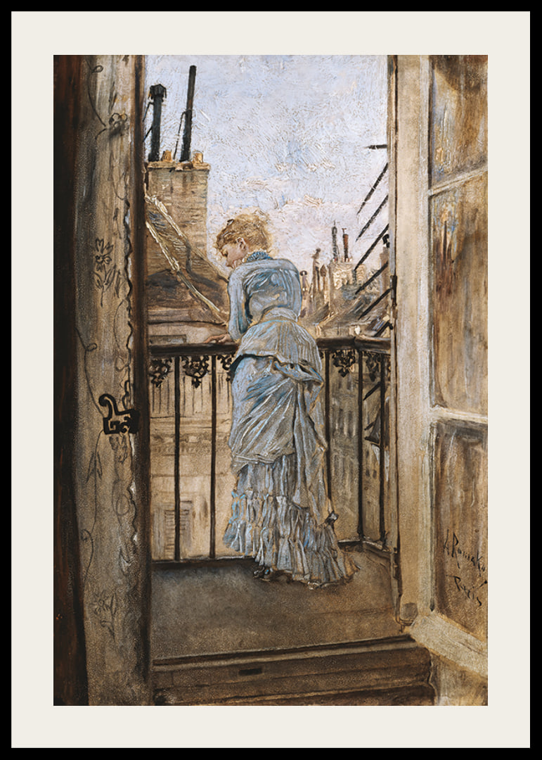 On the Balcony By Anton Romako -12