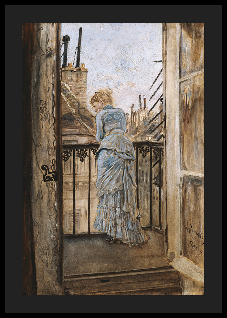 On the Balcony By Anton Romako -12