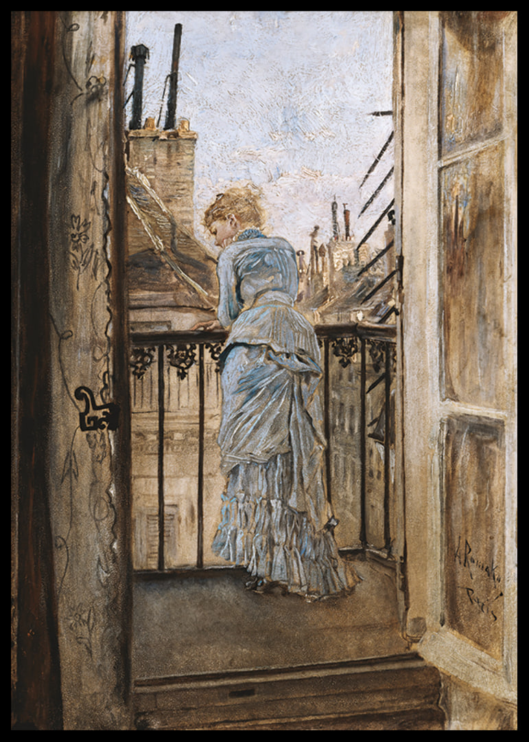 On the Balcony By Anton Romako -12