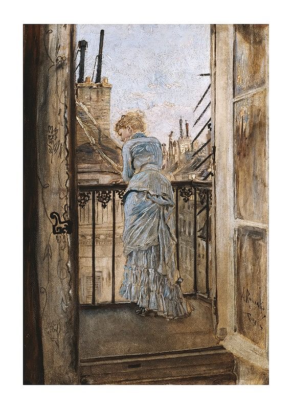 Plagát Auf Dem Balkon By Anton Romako 