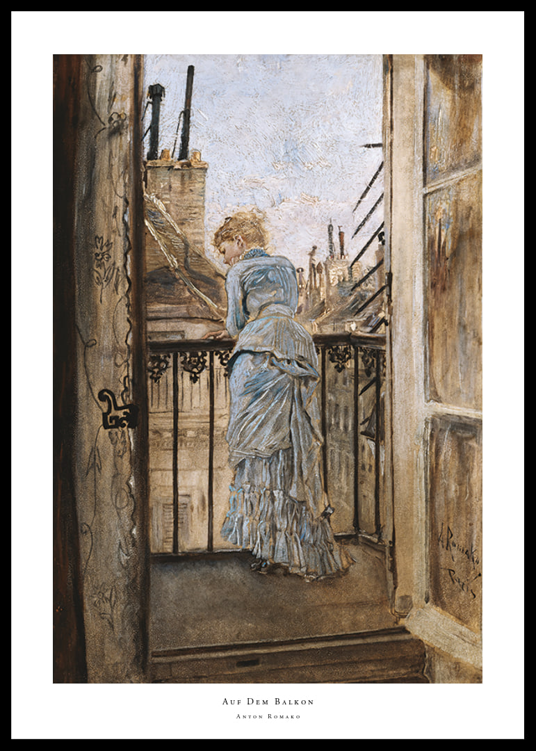 On the Balcony By Anton Romako -12