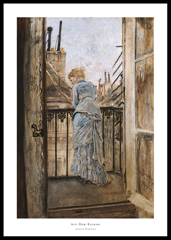 Poster Auf Dem Balkon By Anton Romako 