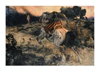 Astolf Riding Away with the Head of Orill By Arnold Böcklin-3