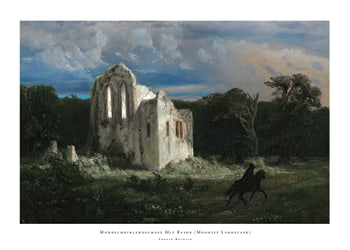 Plakat Mondscheinlandschaft Mit Ruine By Arnold Böcklin