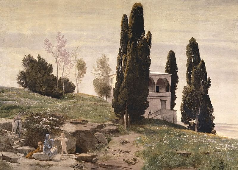 Rest On The Flight Into Egypt By Arnold Böcklin-12