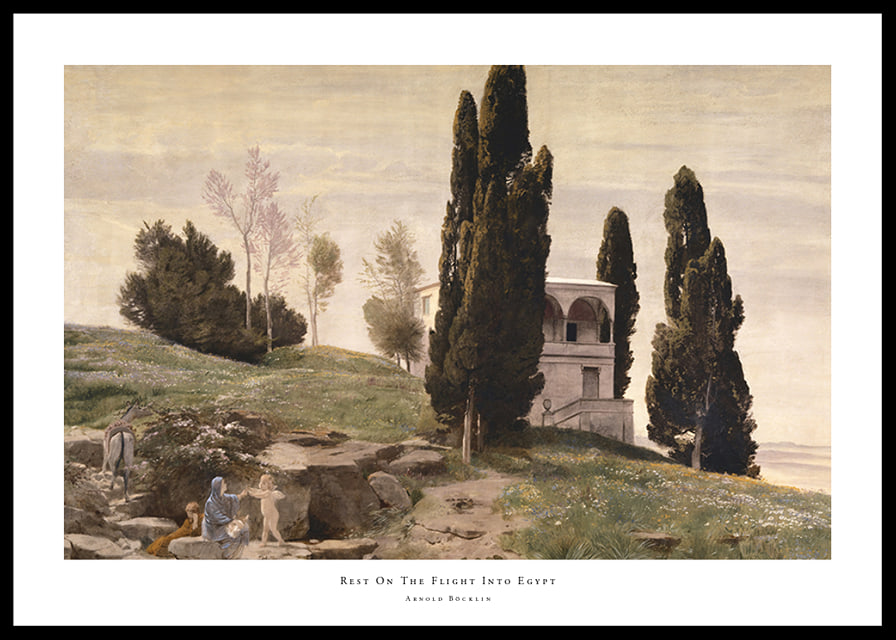 Rest On The Flight Into Egypt By Arnold Böcklin-12