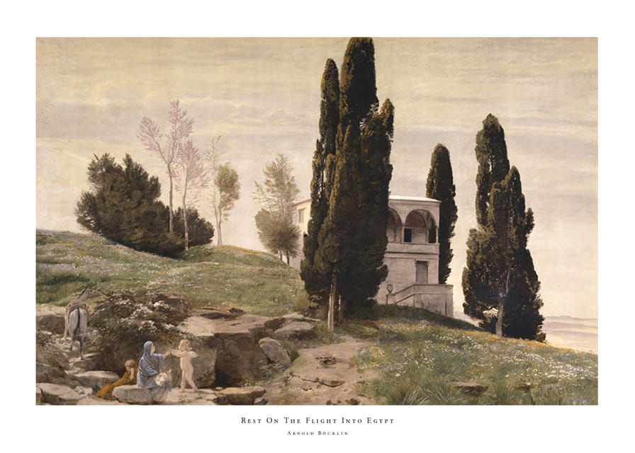 Rest On The Flight Into Egypt By Arnold Böcklin-12