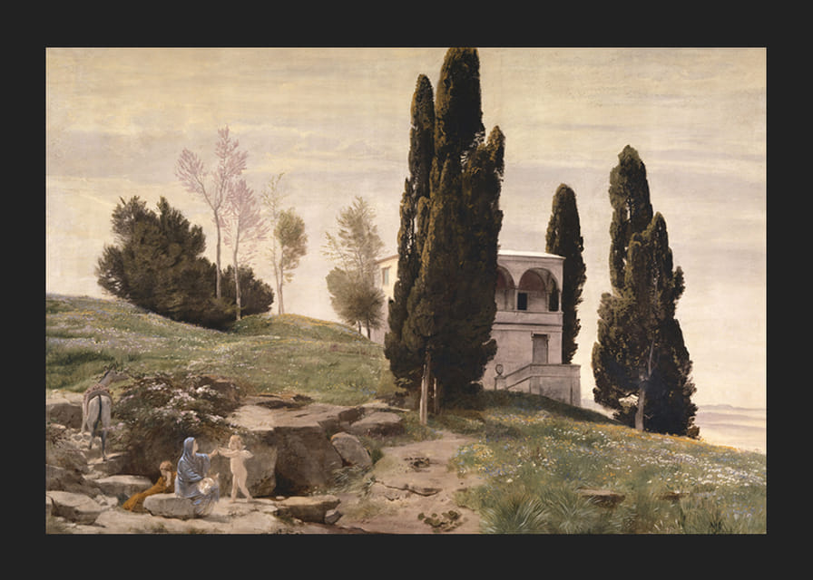 Odpočinok pri lete do Egypta Arnold Böcklin-12