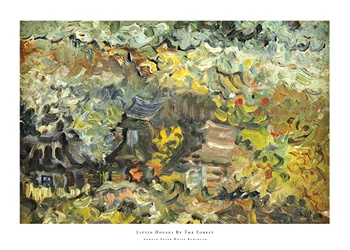 Poster Little Houses By The Forest By Arnold Peter Weisz Kubincan