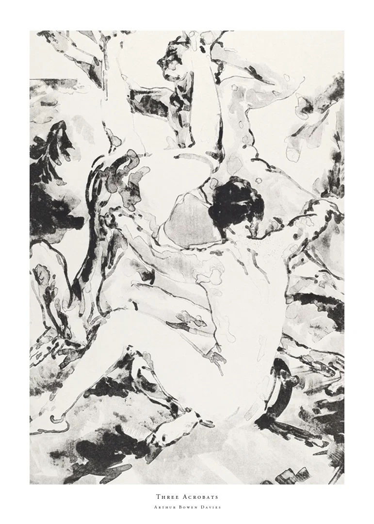 Three Acrobats By Arthur Bowen Davies-12