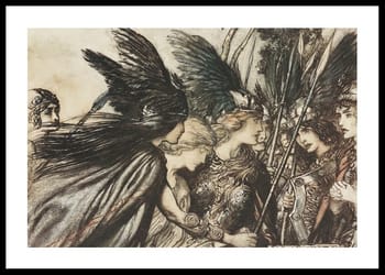 Plakat I Flee For The First Time And Am Pursued Warfather Follows Close By Arthur Rackham