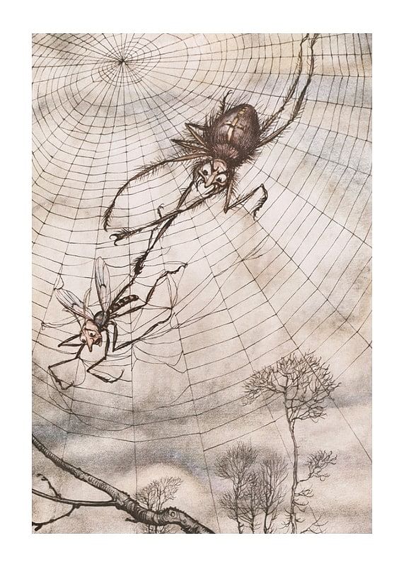 Plagát The Hare And The Tortoise By Arthur Rackham