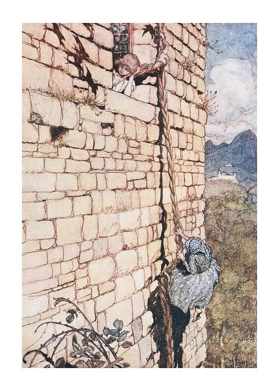 Plagát The Wolf And The Crane By Arthur Rackham