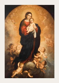 Virgin And Child In Glory By Bartolome Esteban Murillo-5