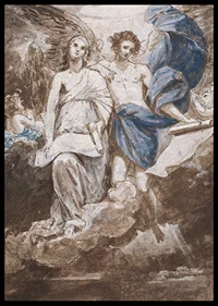 Cupid,Stung By A Bee, Is Cherished By His Mother By Benjamin West-8