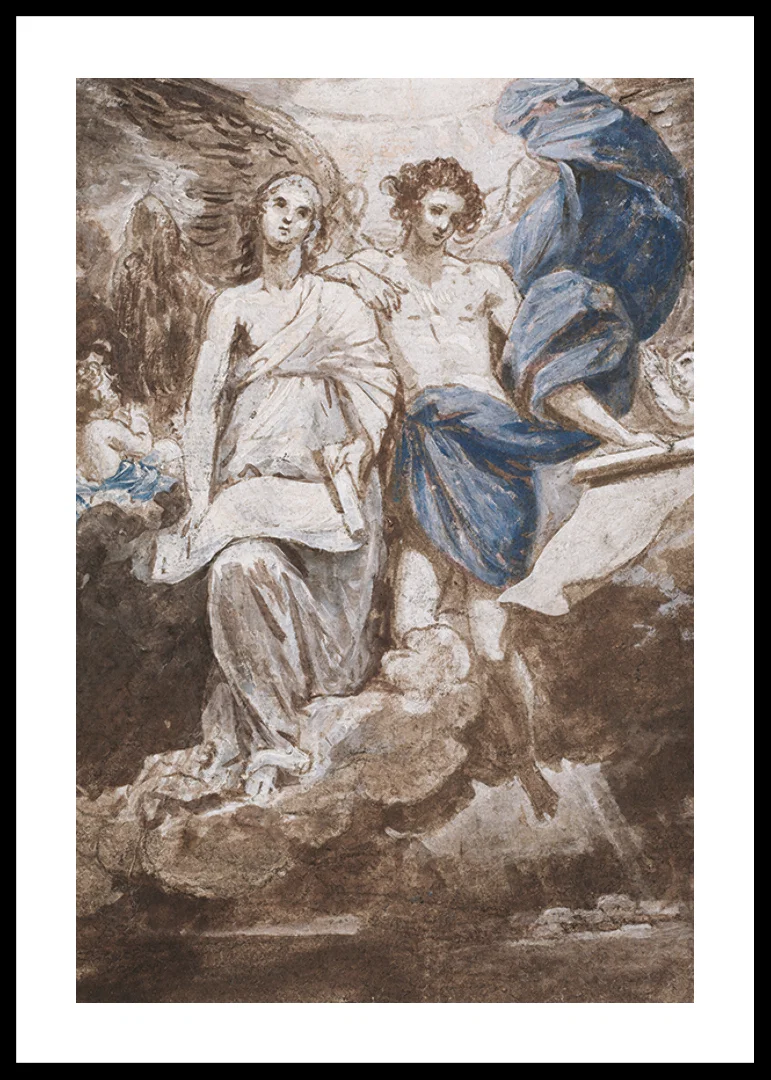Cupid,Stung By A Bee, Is Cherished By His Mother By Benjamin West-12
