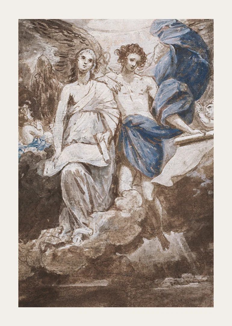 Cupid,Stung By A Bee, Is Cherished By His Mother By Benjamin West-12