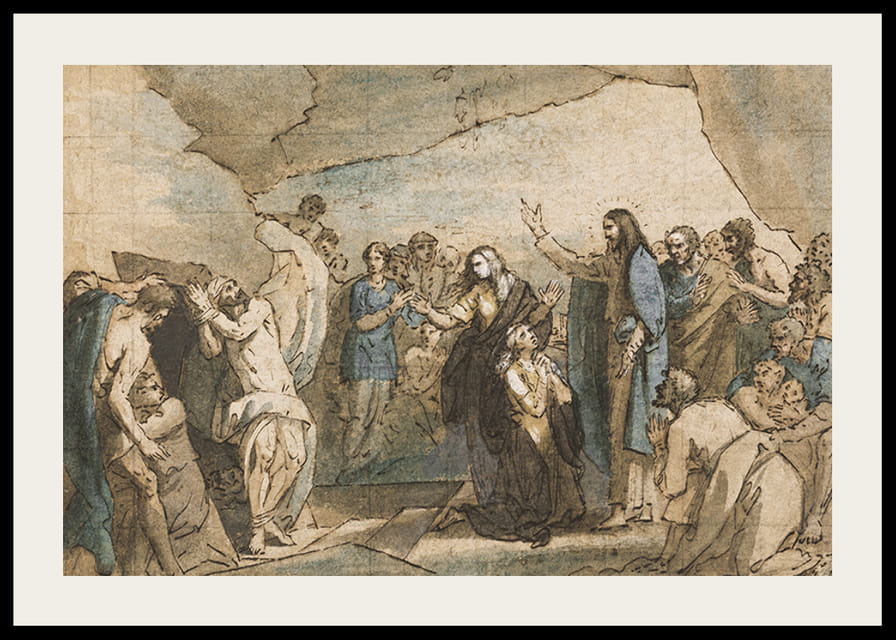 Benjamin West: Lázár felnevelése-12