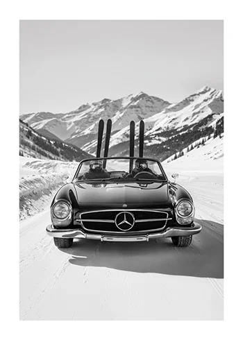 Poster Skiing In My Mercedes-Benz