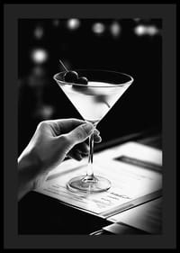 Poster som visar hur en martini skall avnjutas-0