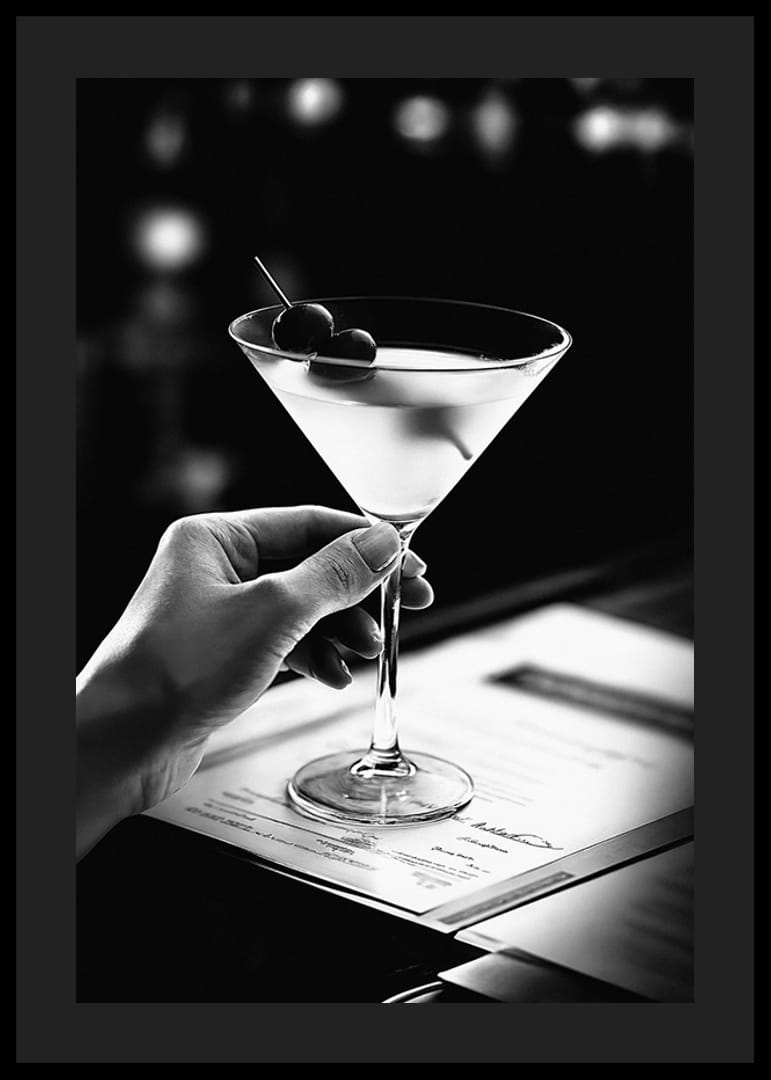 Poster som visar hur en martini skall avnjutas-12