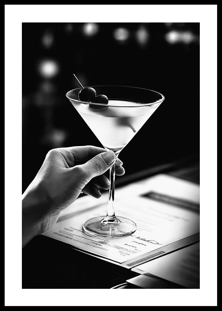 Poster showing how a martini should be enjoyed-12