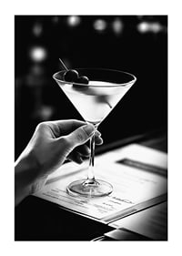 Poster showing how a martini should be enjoyed-3