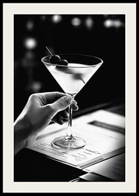Poster showing how a martini should be enjoyed-4