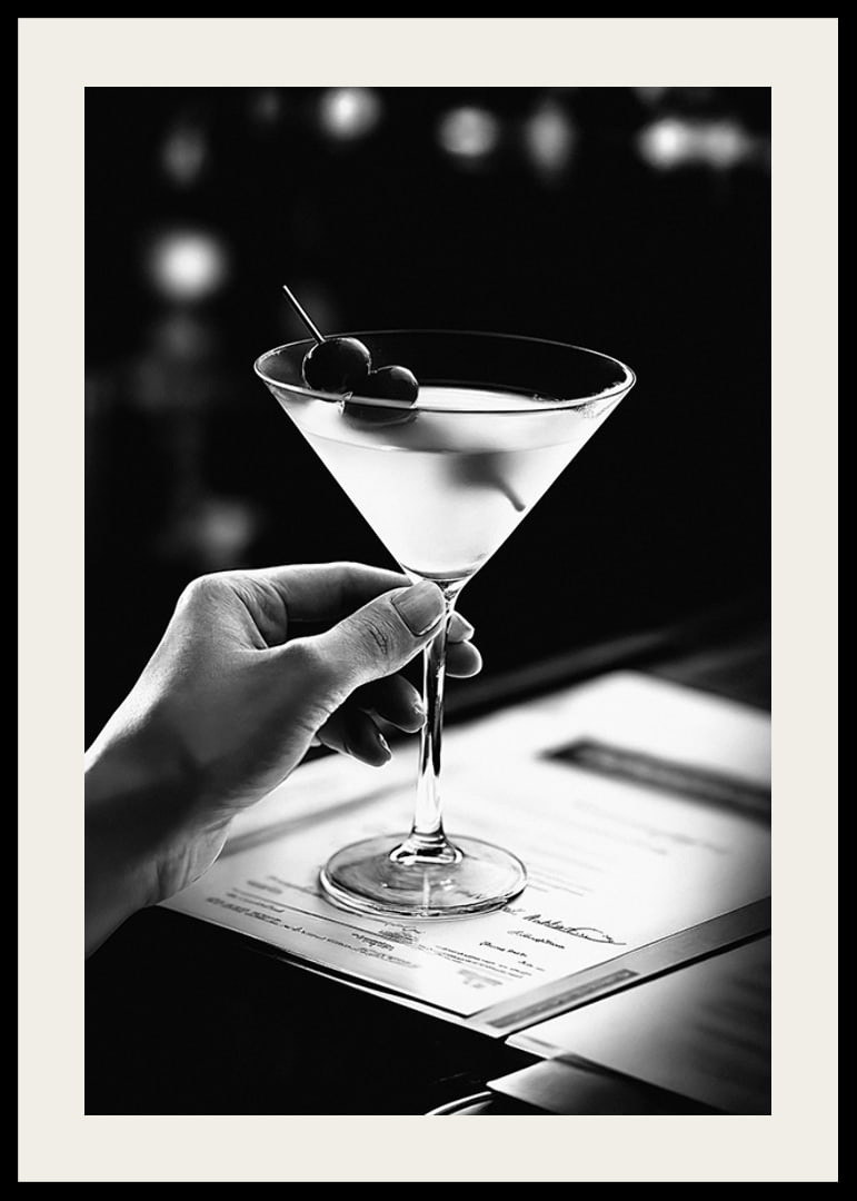 Poster showing how a martini should be enjoyed-12