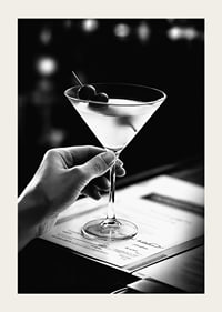 Poster showing how a martini should be enjoyed-5