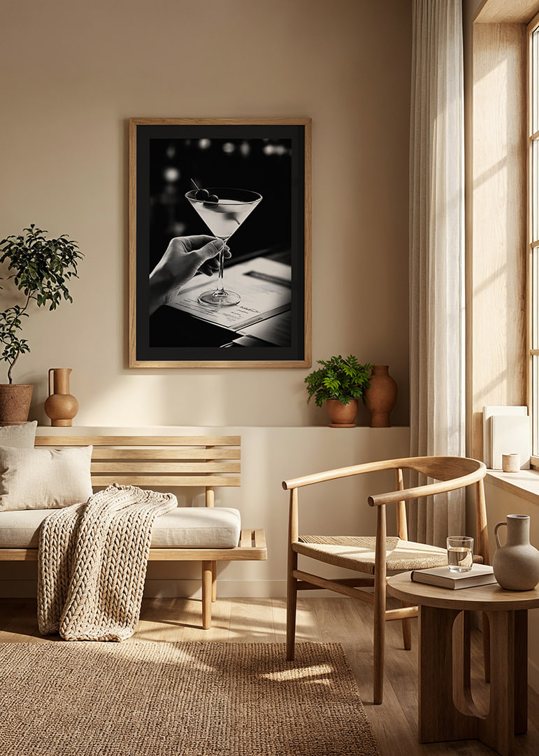 Poster showing how a martini should be enjoyed-12