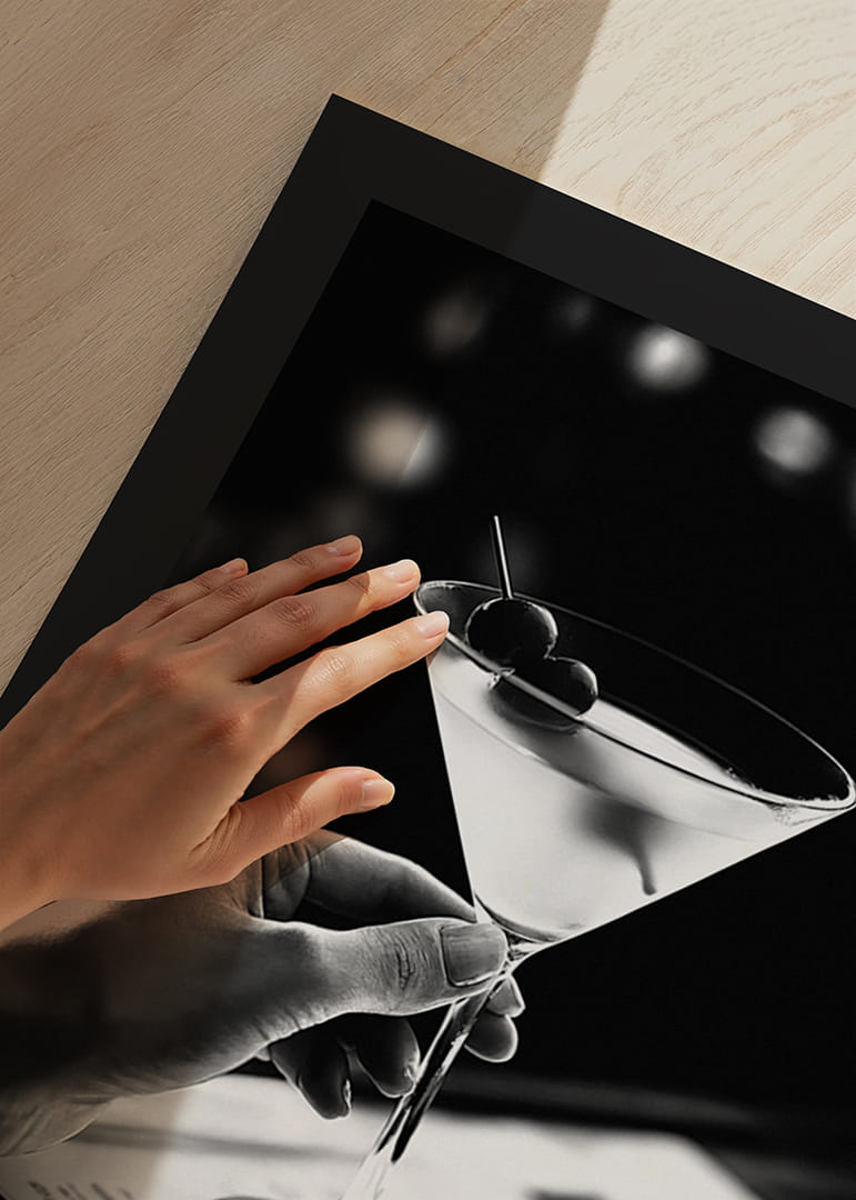 Cartaz que mostra como um martini deve ser apreciado-12