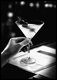 Poster showing how a martini should be enjoyed-6