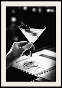Poster showing how a martini should be enjoyed-2