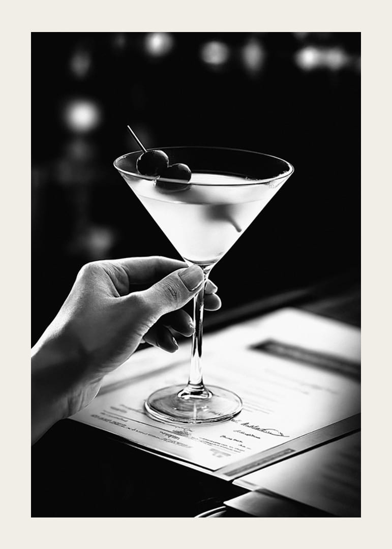 Poster showing how a martini should be enjoyed-12