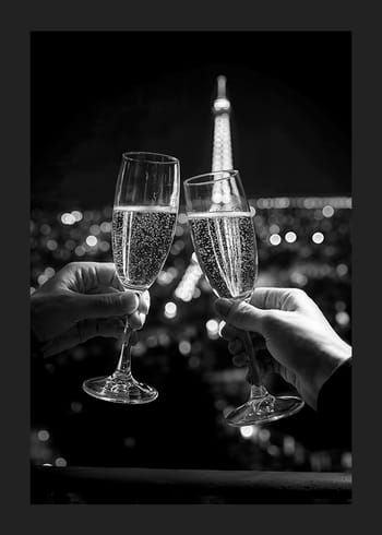 Poster Champagne Toast In Paris