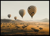Poster of hot air balloons floating over a beautiful savannah-6
