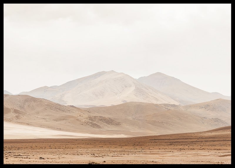 Poster with a beautiful nature image of a desert landscape with mountains-12
