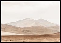 Affiche avec une belle image naturelle d'un paysage désertique avec des montagnes-2