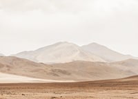 Poster with a beautiful nature image of a desert landscape with mountains-7