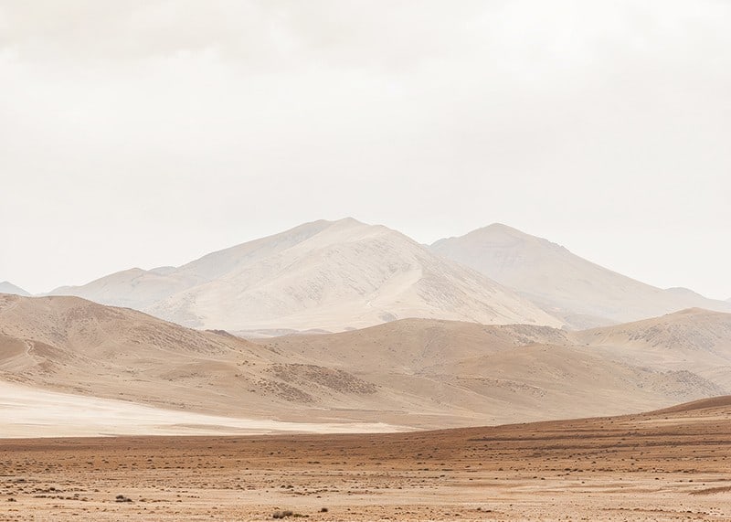 Poster with a beautiful nature image of a desert landscape with mountains-12
