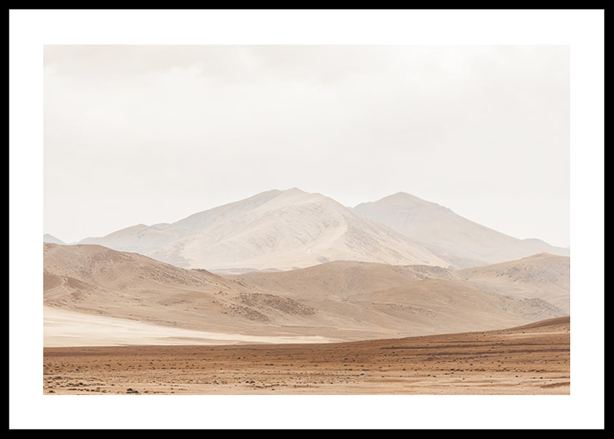 Poster with a beautiful nature image of a desert landscape with mountains-12