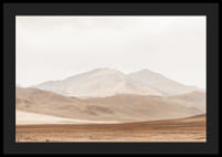Poster with a beautiful nature image of a desert landscape with mountains-4