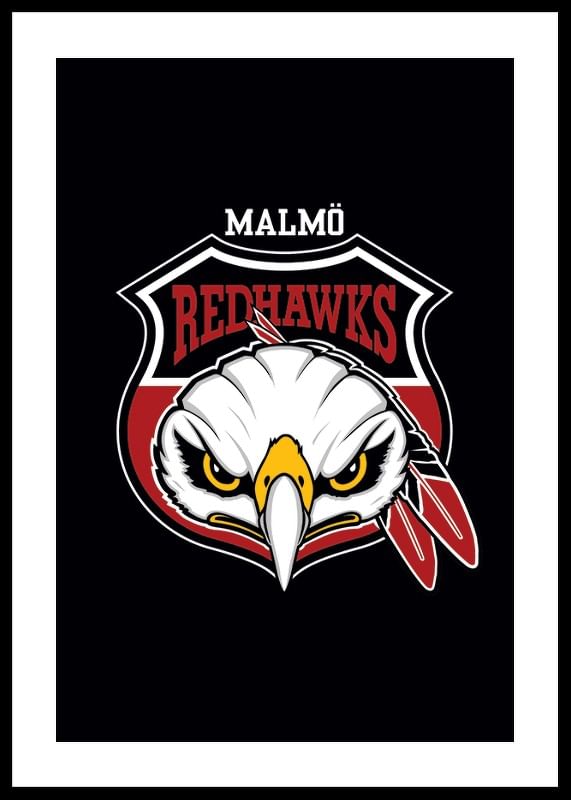 Poster Logo Svart Malmö Redhawks